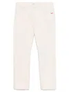 Amish James Embroidered-detail Jeans In White