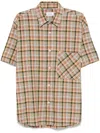 Amish Multicolor Checkered Cotton Shirt With Pocket In Multicolor