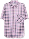 Amish Short-sleeves Checkered Cotton Shirt With Pocket