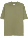 Amish Short Sleeves T-shirt In Green Cotton In Green