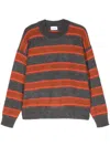 Amish Striped Crewneck Jumper In Orange