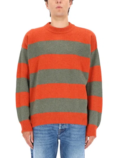 AMISH AMISH STRIPED WOOL PULLOVER