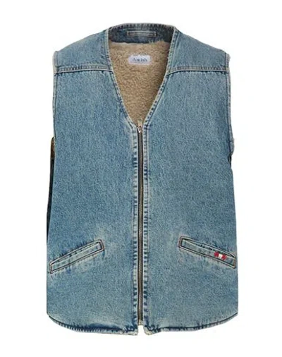 Amish Supplies Man Denim Outerwear Blue Size S Cotton