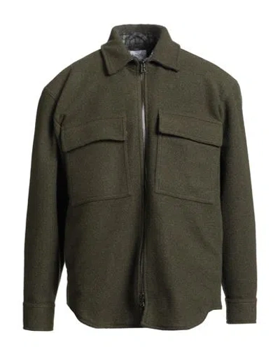 Amish Supplies Man Jacket Military Green Size M Polyester, Wool