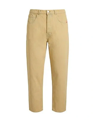 Amish Supplies Man Jeans Mustard Size 36 Cotton In Yellow