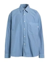 Amish Supplies Man Shirt Slate Blue Size M Cotton In Blue