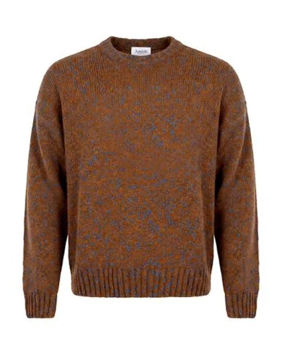Amish Supplies Man Sweater Brown Size M Acrylic, Polyamide, Wool