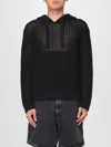 Amish Semi-sheer Hoodie In Black