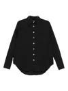 Amish Textured Button-front Shirt In Black