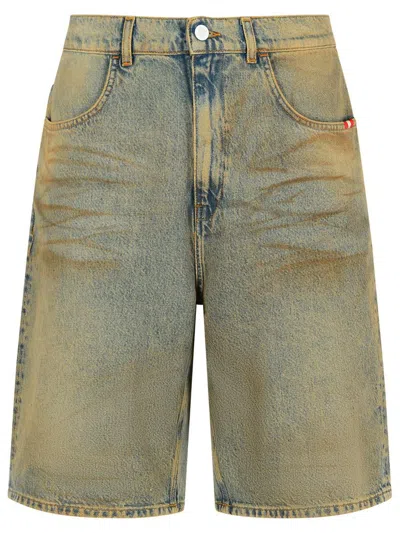 AMISH AMISH 'TOMMY' BLUE DENIM BERMUDA SHORTS