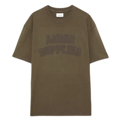 Amish T-shirt  Unisex Jersey Logo Shadow - Moss In Brown