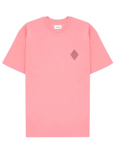 Amish T-shirt Con Logo In Pink