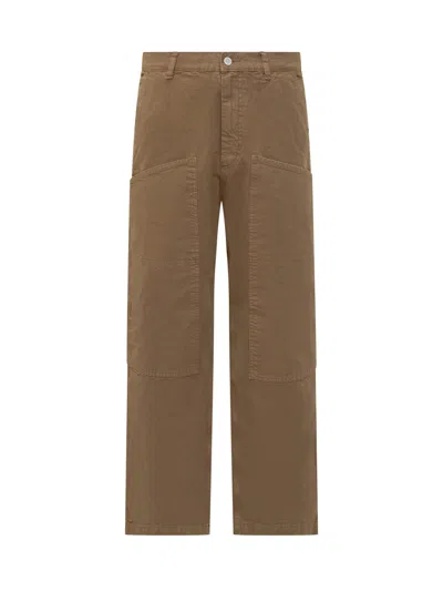 Amish Urban Chic Distressed Knee Jeans In Hamd Dye Ice Coffee