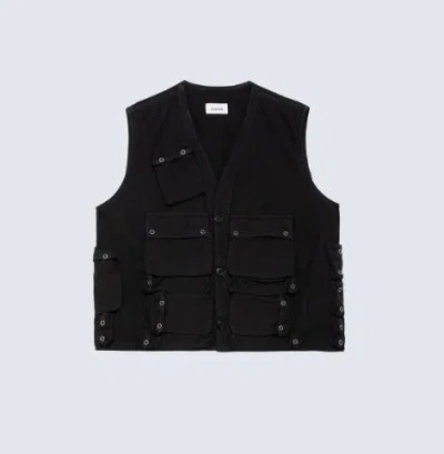 Amish Vest Para` Man  Ripstop Sw Clothing In Washed Black