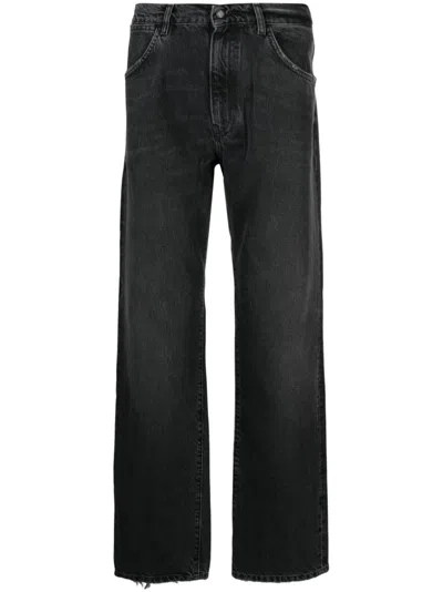 Amish Washed Straight-leg Jeans In Black