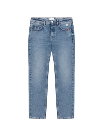 Amish Whiskered Skinny-fit Jeans In Blue