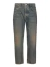 Amish Whiskering-effect Jeans In Blue