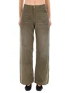 Amish Wider Velvet Pants In Gray