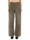 Amish Wider Velvet Pants In Green
