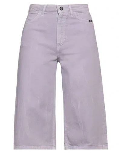 Amish Woman Cropped Pants Lilac Size 26 Cotton In Pink