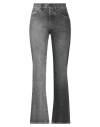 Amish Woman Jeans Charcoal Size 31 Cotton, Elastane In Black