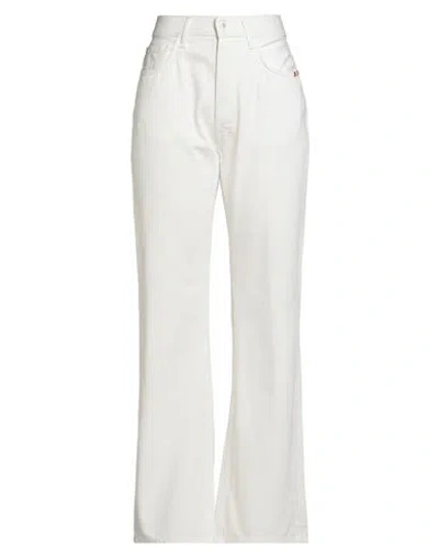 Amish Woman Jeans Ivory Size 29 Cotton In White
