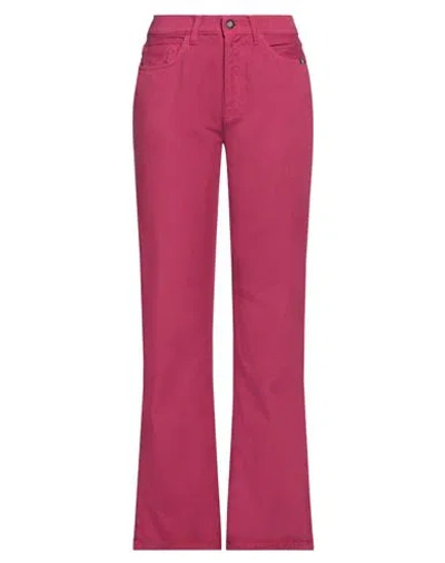 Amish Woman Pants Fuchsia Size 30 Cotton In Pink