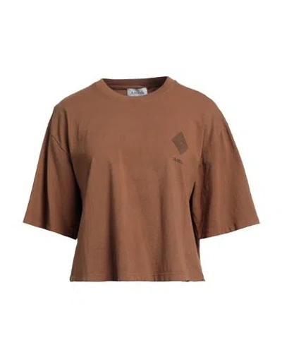 Amish Woman T-shirt Brown Size S Cotton In Brown