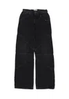 Amish Women's Butterfly Denim Black Jeans In Denim Black