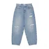 Amish Women's Jeans W Baggy Denim Super Used Denim In Super Used Denim