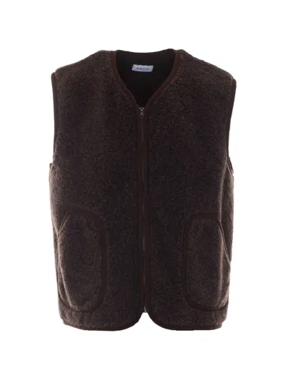Amish Yellowstone Zip-up Vest In Brown