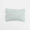 Amity Home 100% Cotton Lumbar Rectangular Pillow In Seaglass