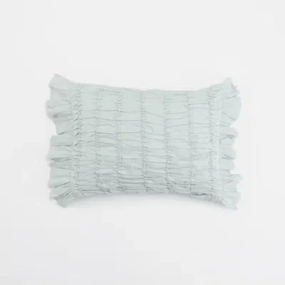 Amity Home 100% Cotton Lumbar Rectangular Pillow In Seaglass