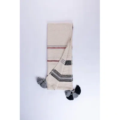 Amity Home 100% Cotton Throw In Black;red;beige