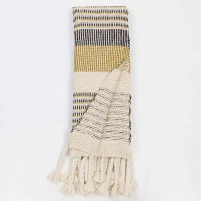 Amity Home 100% Cotton Throw In Gray;beige;yellow