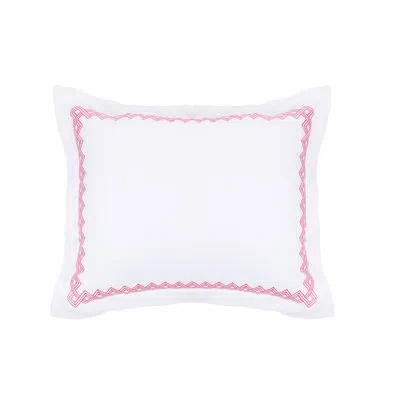 Amity Home 100% Cotton Ties Sham In Gray,pink