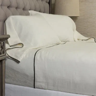 Amity Home 2 Piece Linen Guest Room Pillowcase Case Pack In Ivory