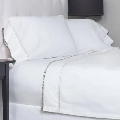 Amity Home 200 Thread Count 100% Cotton Percale Sheet Set In Gray