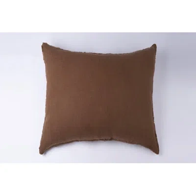 Amity Home Aailiyah Solid Color 100% Linen Sham In Brown