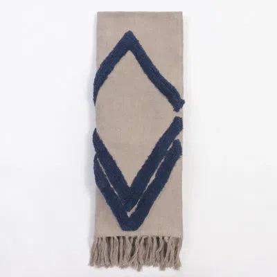 Amity Home Acadeli Linen Throw In Blue