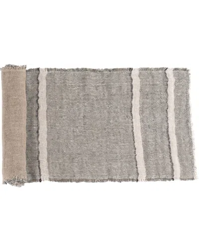 Amity Home Akin 108in Linen Table Runner In Gray