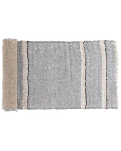 Amity Home Akin 108in Linen Table Runner In Gray