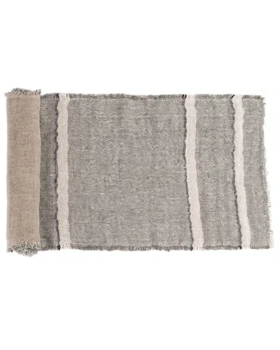 Amity Home Akin 60in Linen Table Runner In Gray