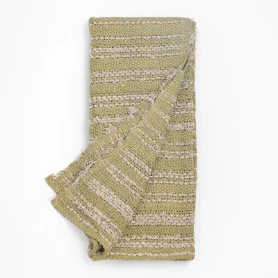 Amity Home Alcal Knitted Throw In Lemongrass