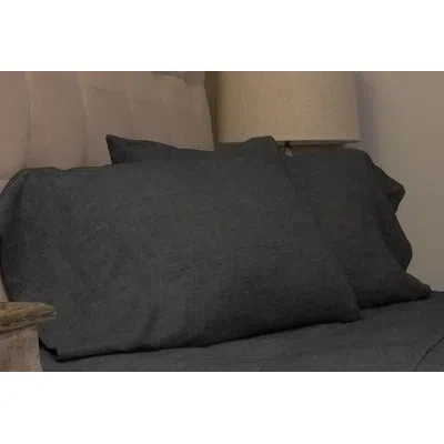 Amity Home Amara Linen Pillowcase In Asphalt