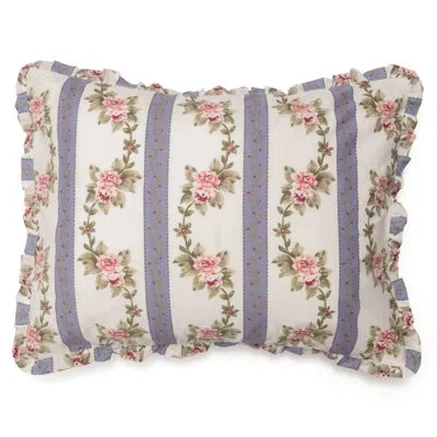 Amity Home Annie 100% Cotton Envelope Sham In Blue Paired,pink