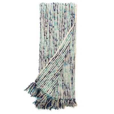 Amity Home Asche 100% Cotton Throw In Peacock