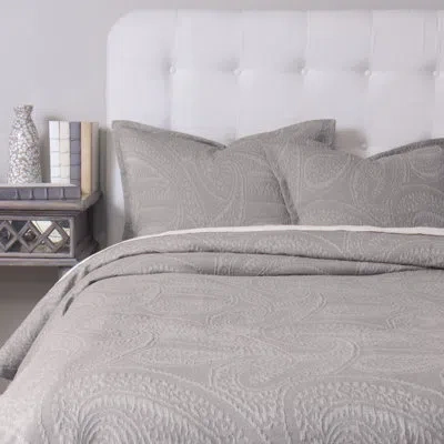 Amity Home Aviva Jacquard Duvet Cover Set In Gray
