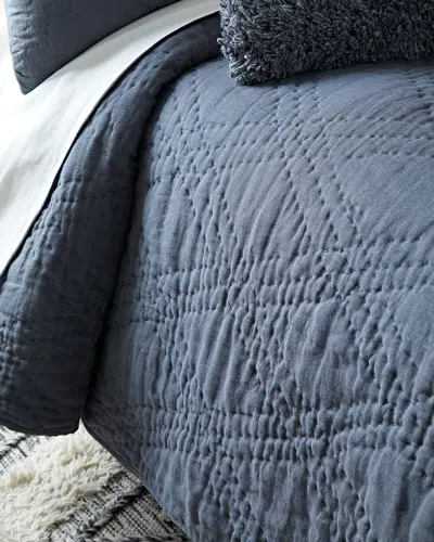 Amity Home Barcelona Linen Quilt, King In Blue