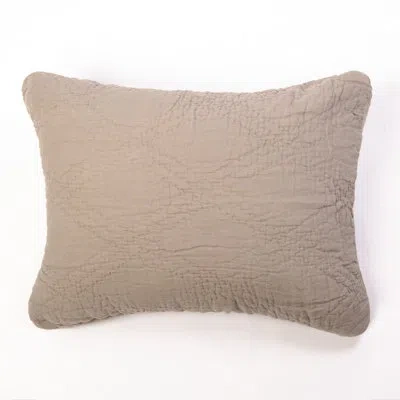 Amity Home Barlona Ash Grey Linen Pillow Sham In Ash Gray